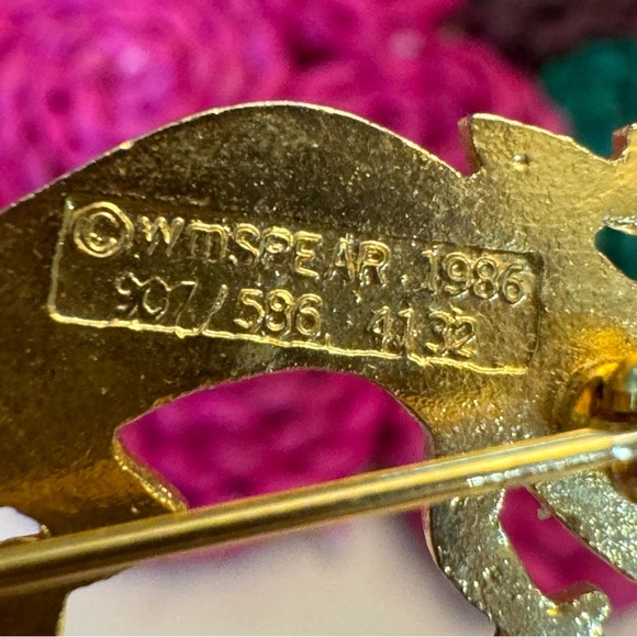 Vintage Signed Wm Spear Lizard Pin Brooch 1986 - Picture 4 of 7